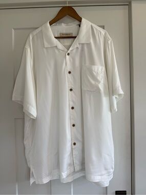 NWT Tommy Bahama Aloha Breeze Solid Shirt Off-White XXL